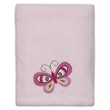 Tiddliwinks Raspberry Garden Embroidered Boa Blanket