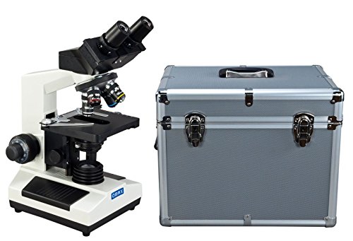 OMAX 40X-1600X Compound Binocular Microscope with Aluminum Carrying Case