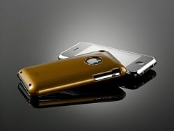Acase(TM) Apple iPhone 3G 3GS Metallic Slim Fit Case - Brown