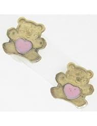 Kids 14K solid gold earrings fancy stud hoop huggie ball fashion dangle swa...