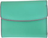Baekgaard Turquoise Azalea Pink Vivid Vibrant chic Genuine leather Pocket Wallet