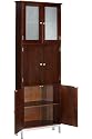 Furniture online: Amanda Corner Double Tall Cabinet, SIX-DOOR, DARK BROWN