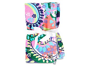 Room It Up Paisley Punch 2 Piece Sports Towel With Karabiner