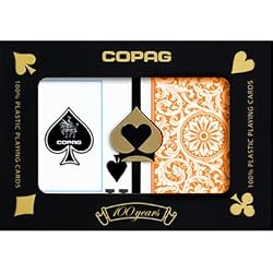 Copag 1546 Poker Size Jumbo Index Playing Cards (Orange Brown)
