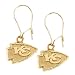 14K Yellow Kansas City Chiefs NFL Logo Dangle Earrings