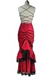 Victorian | Gothic Bustle Red fishtail Dress XXL / 2xl Plus Size Gown