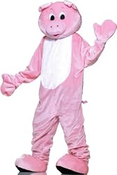 Pig Plush Economy Mascot Adult Costume - Mascot Costumes