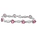 Sterling Silver Heart Created Pink Sapphire and