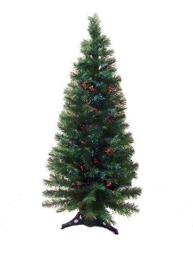 5' Pre-Lit Color Changing Lighted Fiber Optic Potted Artificial Christmas Tree
