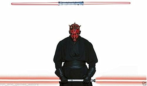 LICENSED STAR WARS Light Saber DOUBLE RED DARTH MAUL SITH LORD Lightsaber AUTHENTIC