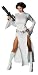Princess Leia White Dress Adult Costume and Wig Size X Small