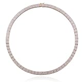 18k Yellow Gold Plated Sterling Silver Genuine Diamond Accent Necklace, 17