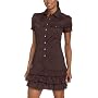 XOXO Junior's Snap Front  Short Sleeve Dress