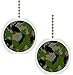 Set of 2 Camouflage Camo Military Solid Ceramic Fan Pulls