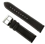 18mm Speidel Soffice Genuine Leather Contrast Stitched Water Resistant Brown Watch Band Regular