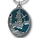 Pewter Key Ring - Coastal Scene