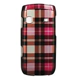 Pink Plaid Hard Case Snap On Faceplate Cover For Samsung Replenish M580
