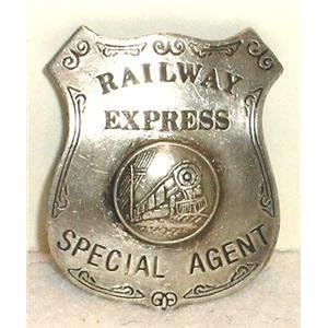 Railroad Railway Express Obsolete Special Agent Police Badge