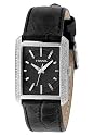 Fossil Women's Black Leather Crystal Watch #FS4417