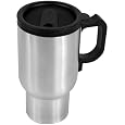 Trademark 80-23512 12V Powered Heated Stainless Steel Travel Mug