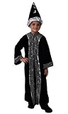 Boys Deluxe Wizard Magician Robe & Hat Dressup Halloween Costume size 6/8