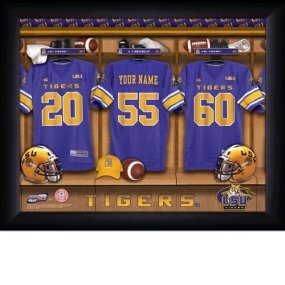 LSU Tigers Personalized Locker Room Print