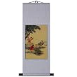 Handmade "Children Playing" Scroll Wall Art Painting