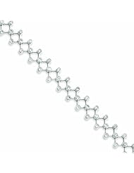 Genuine .925 Sterling Silver Cz Bracelet 15.5 Grams . 100% Satisfaction Guaranteed.