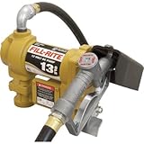 Fill-Rite SD1202 Fuel Transfer Pump, Telescoping Suction Pipe, 10' Delivery Hose, Manual Release Nozzle - 12 Volt, 13 GPM