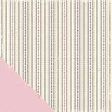 Making Memories - 5th Avenue Collection -12x12 Paper - Elizabeth Dot Stripe, BRAND NEW