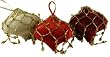 Club Pack 72 Fuzzy Gold Beaded Onion Christmas Ornaments 2.5"