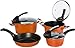 Cookware Pots Set, 4 Piece with 3 lids/carrot