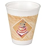 Dart 8X8G 3.2 Top and 1.9 Bottom Diameter 3.5 Height 8 oz Cappuccino Lid Case of 1 000