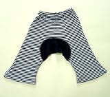 Organic Cotton Baby Wa Monkey Pants Black Stripes 0-6 month