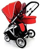 Stroll-Air My Duo Twin Stroller WITH Bassinett- Red