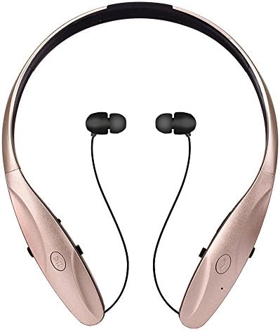 Bluetooth Headphone, Megedream Retractable Neckback Handsfree CVC6.0 Headsets Microphone Cal Multi-connection Up to 2 Devices Earphone for Iphone, Ipad, Androids and Other Bluetooth Device