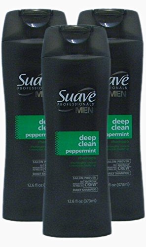 Suave Professionals for Men shampoo, Deep Clean Peppermint, 12.6 Fl Ounce