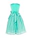 FEESHOW Kids Big Girl Asymmetric Chiffon Flower Wedding Bridesmaid Party Dress