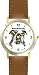 Bulldog (MS) Dog - WATCHBUDDY CLASSIC DELUXE TWO-TONE THEME WATCH - Arabic Numbers-Brown Leather Strap-Children's Size-Small ( Boy's Size & Girl's Size )