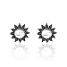 14k White Gold Black Diamond Earring Jackets for 1/2 Carat Stud Earrings (1/2 cttw)