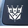 TRANSFORMERS DECEPTICON - Car, Truck, Notebook, Vinyl Decal Sticker #1037 | Vinyl Color: White