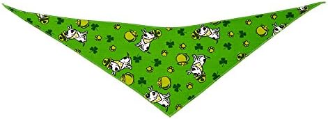 BANDANAS UNLIMITED Tie on Triangle St. Patrick's Day Bandanas for Small Dogs (3 Pack), 20"