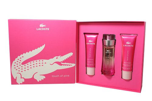 Lacoste Touch of pink Geschenkset femme / woman, eau de toilette, vaporisateur / spray 30 ml, bodylotion 50 ml, duschgel 50 ml, 1 Set