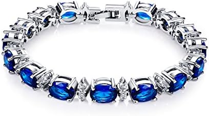 Women Fashion Gorgeous Platinum Plated Elegant Luxury Prong Zircon Flowers CZ Bracelt Jewelry