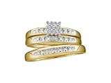 Stunning 3 Pc. Diamond Wedding Set For Him and Her