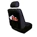FH Group Floral Embroidery Design Car Seat Covers, Airbag Ready and Split Bench (Black Color) FB053114