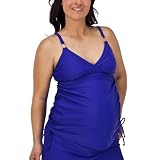 Liz Lange® for Target® Maternity Shirred Tankini Swim Top - Midnight Blue