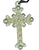 Pewter Color Cross Rock Star Rocker Costume Necklace