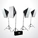 ePhoto 3200 Watt Digital Photography Photo Video Continuous Lighting Softbox Portrait Light Kit Carrying Case H9004S4