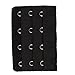 Allegra K 5 Pcs Black 4 Rows Hook and Eye Tape Bra Strap Extender